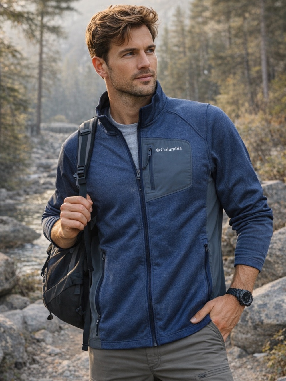 Columbia Sportswear Men’s Interchange Zip Front Jacket | Blue | Medium